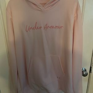 Womens light pink under Armour hoodie.